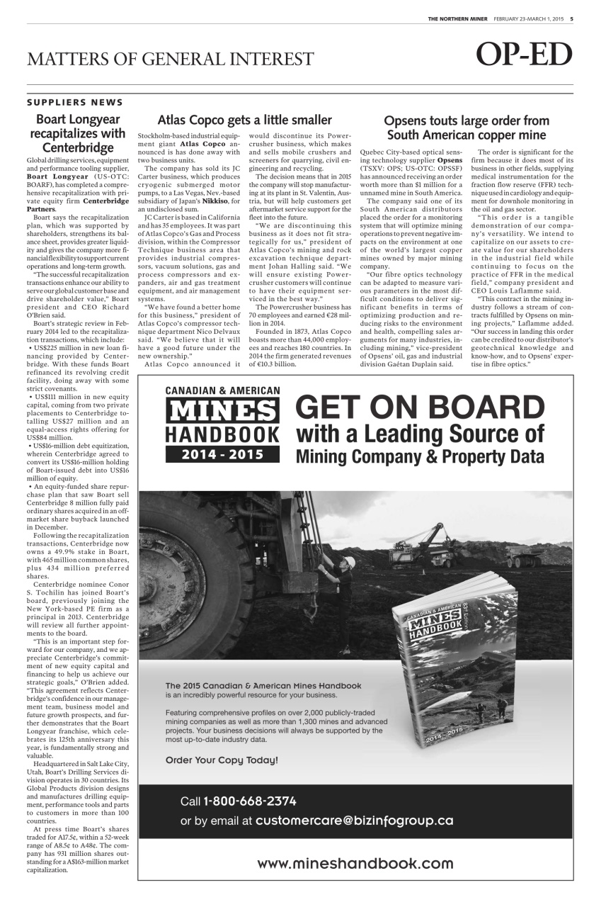 The Northern Miner Preview Pages