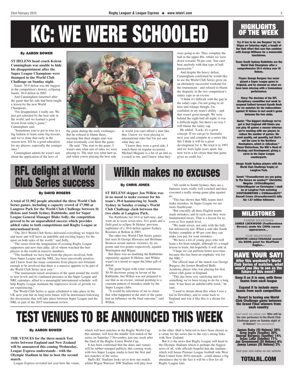 League Express Preview Pages