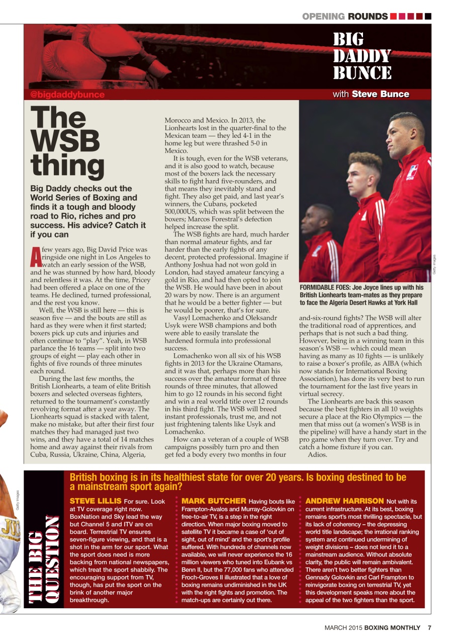 Boxing Monthly Preview Pages