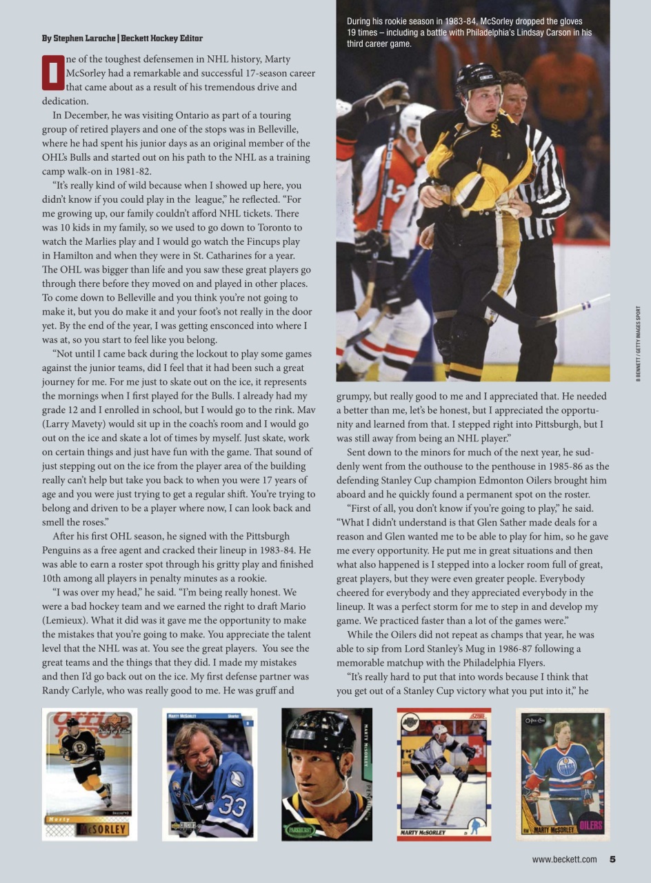 Beckett Hockey Magazine Preview Pages