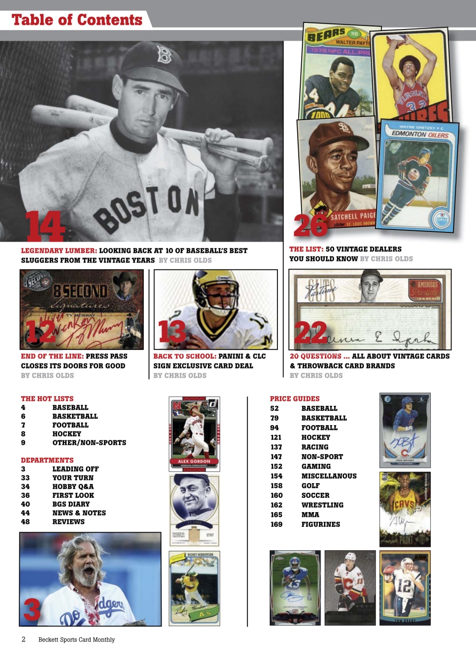 Sports Card Monthly Magazine Preview Pages