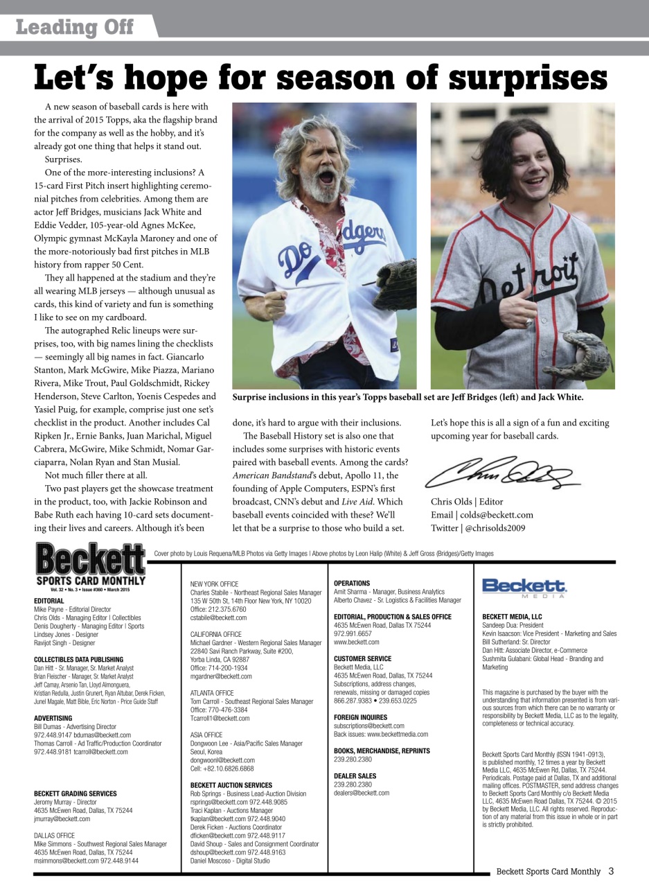 Sports Card Monthly Magazine Preview Pages