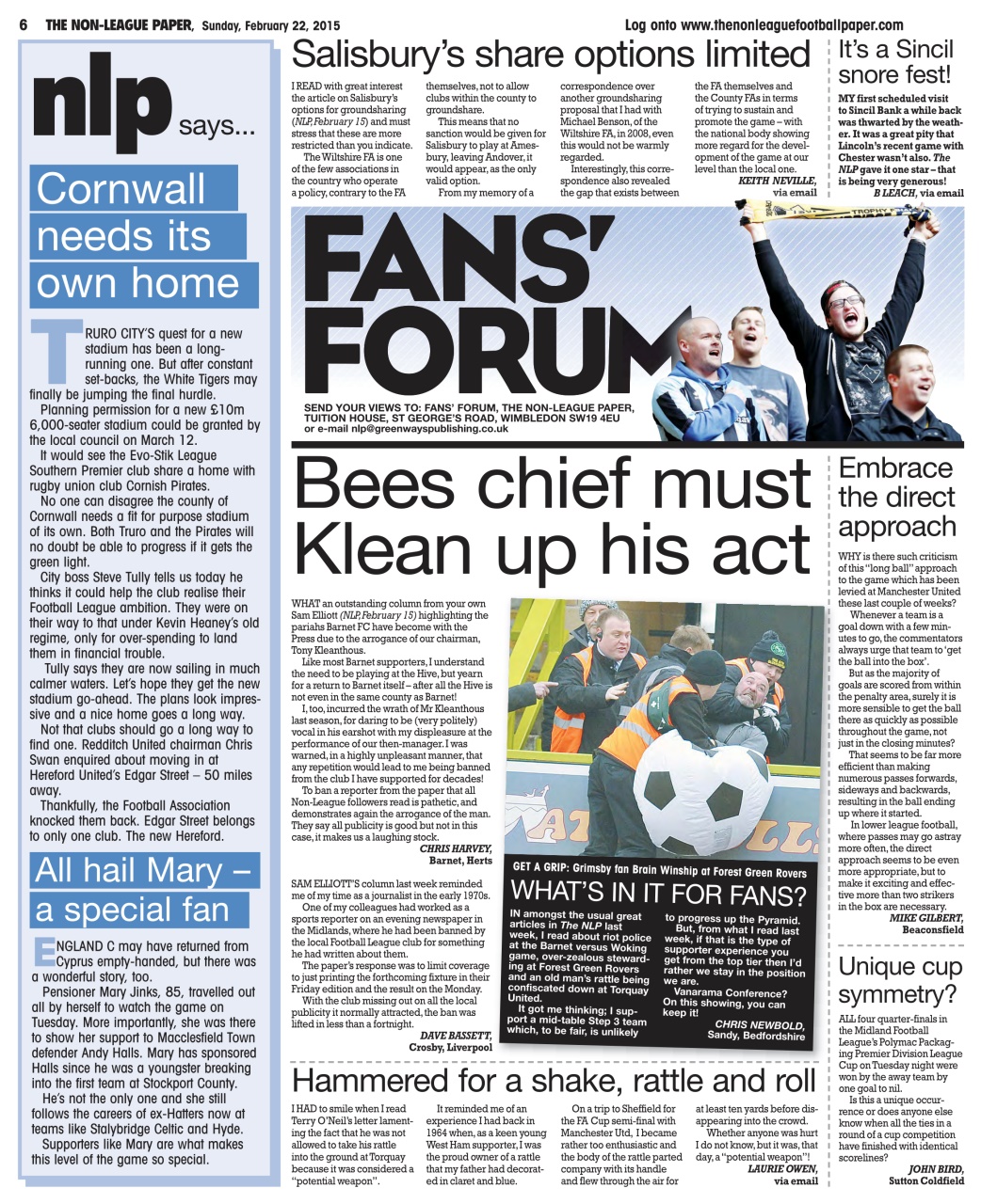 The Non-League Football Paper Preview Pages