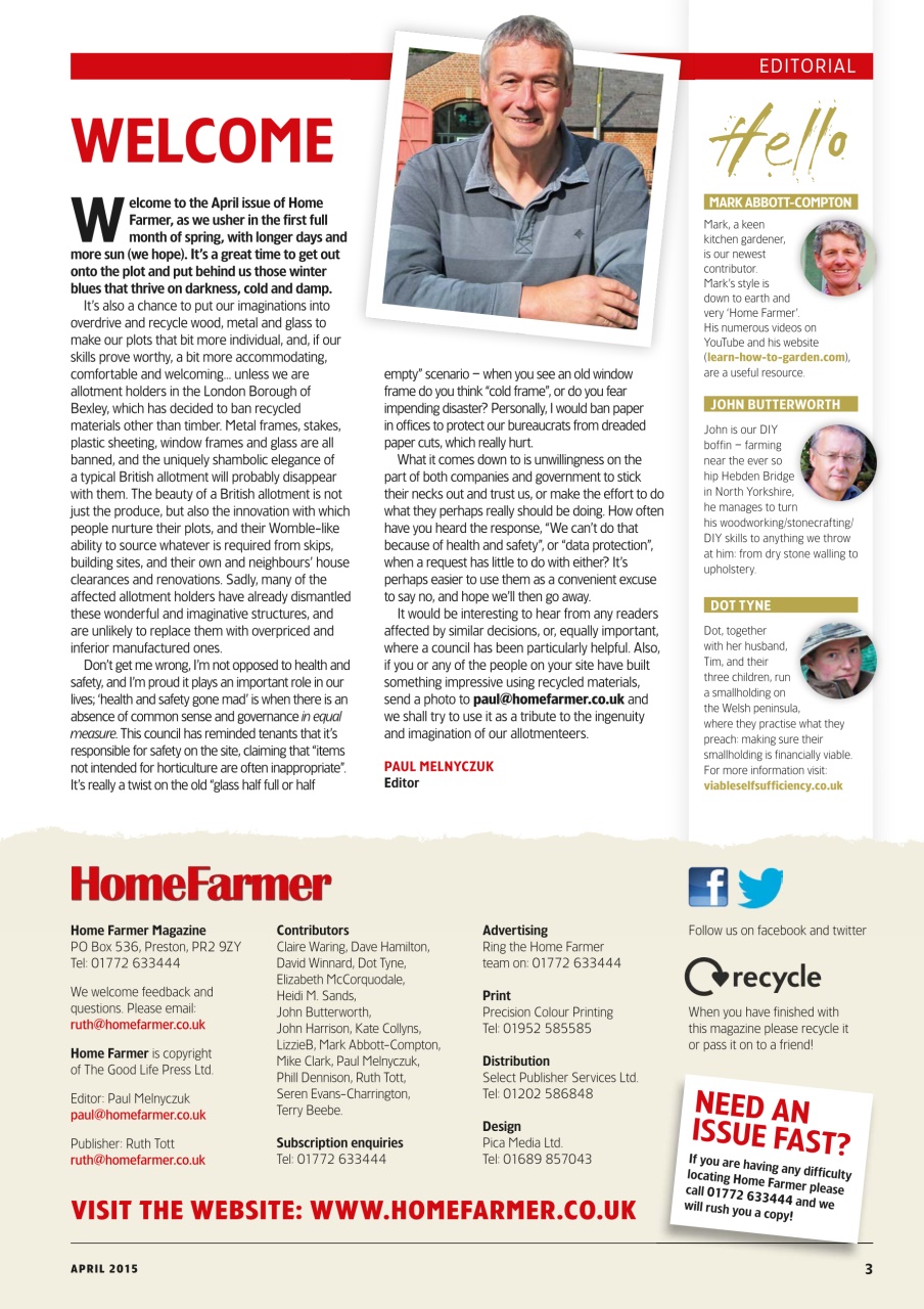 Home Farmer Magazine Preview Pages