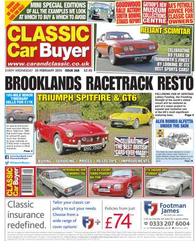 Classic Car Buyer issue No.267 Brooklands Racetrack Resto