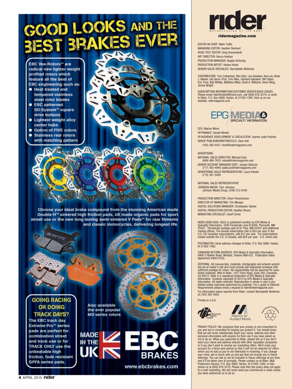 Rider Magazine Preview Pages