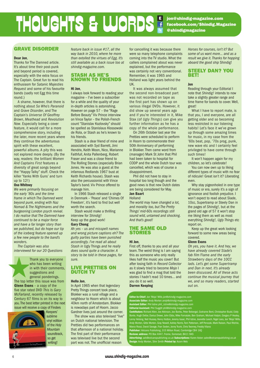 Shindig! Preview Pages