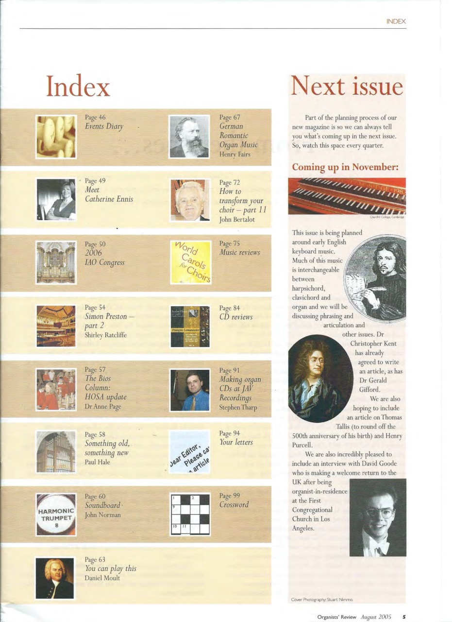 Organists' Review Preview Pages