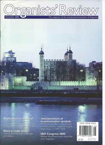 Organists' Review issue November 2005