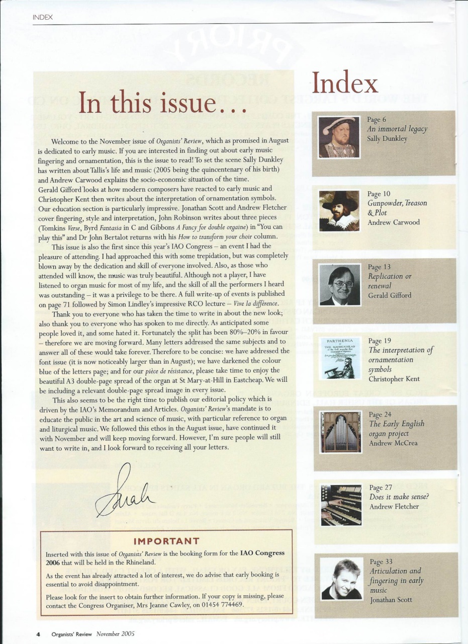 Organists' Review Preview Pages