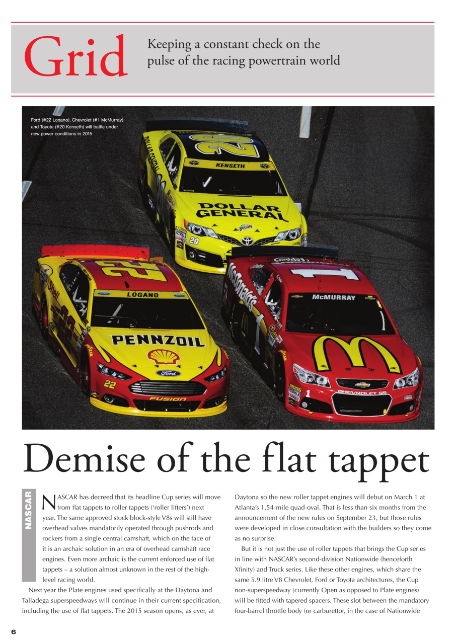 Race Engine Technology Preview Pages