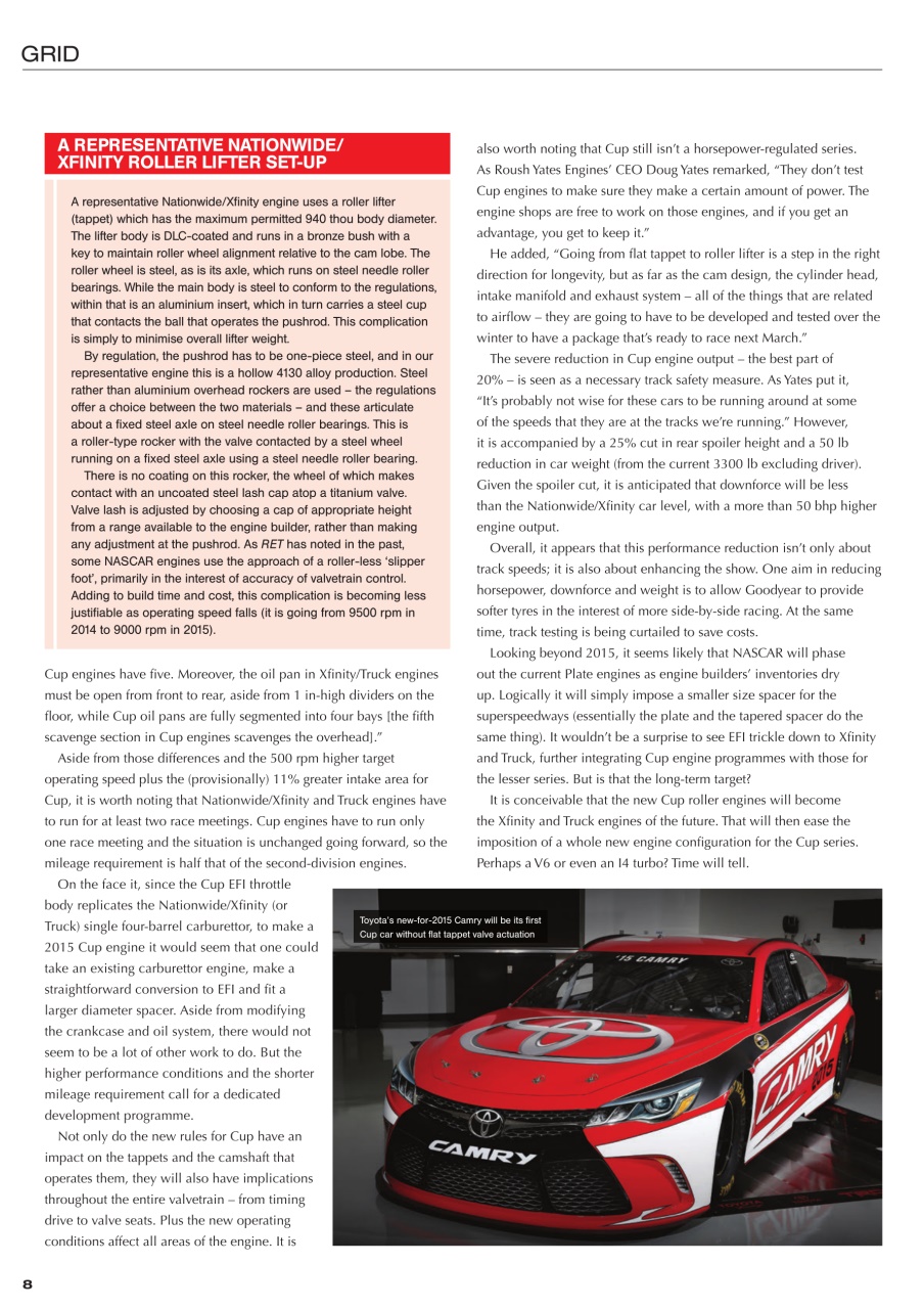 Race Engine Technology Preview Pages