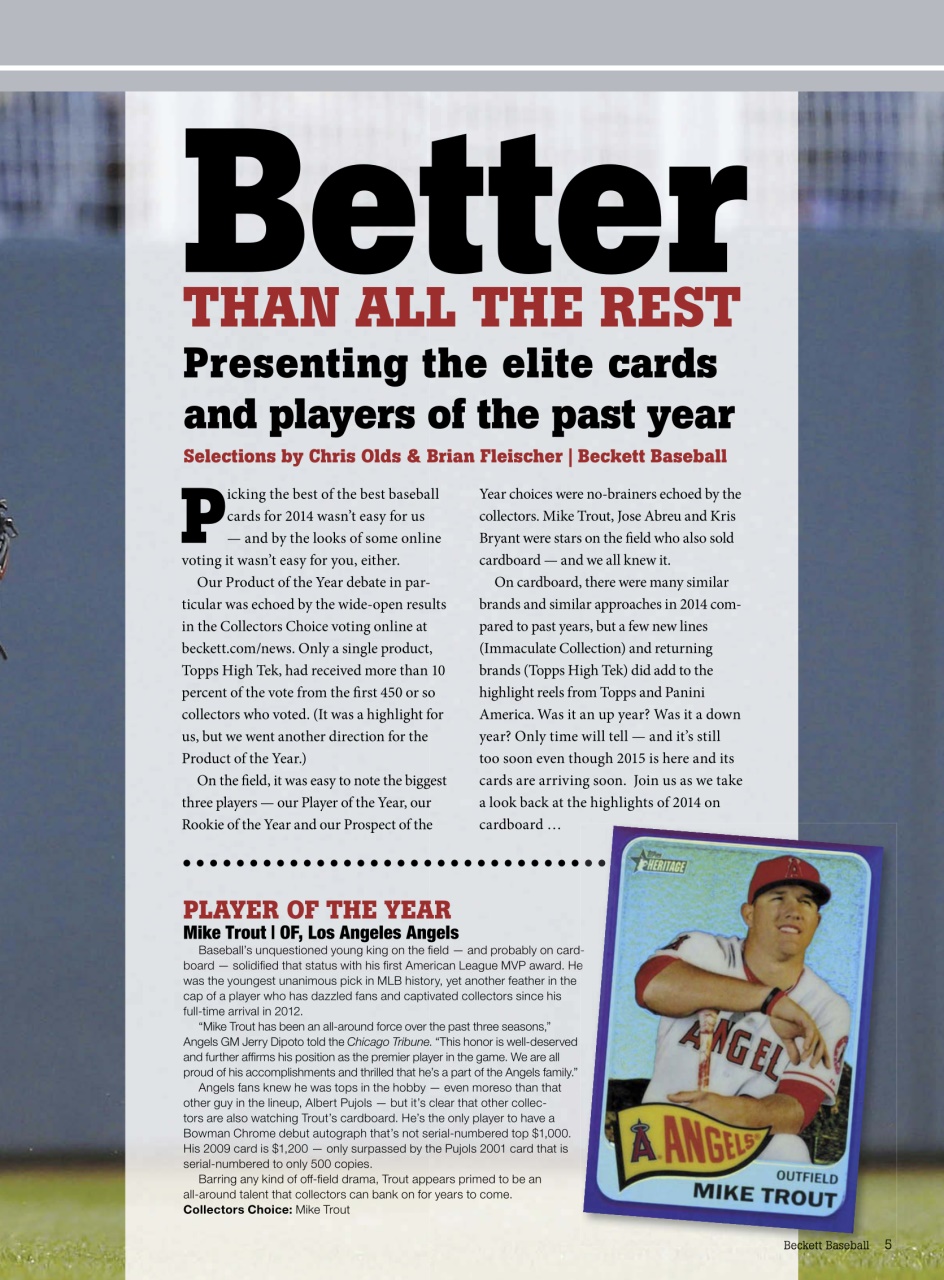 Beckett Baseball Magazine Preview Pages