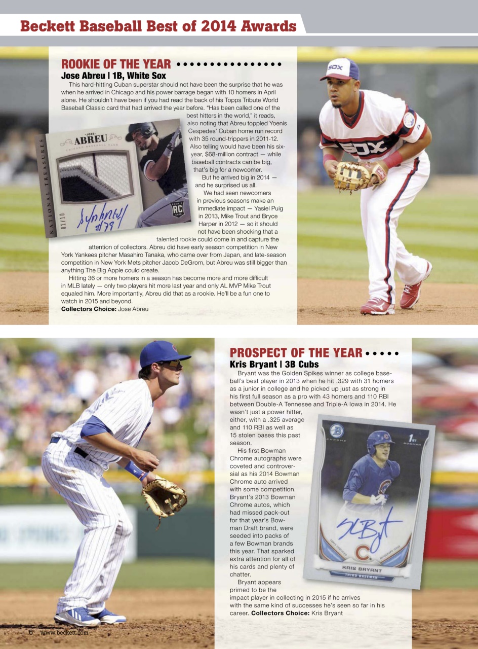 Beckett Baseball Magazine Preview Pages
