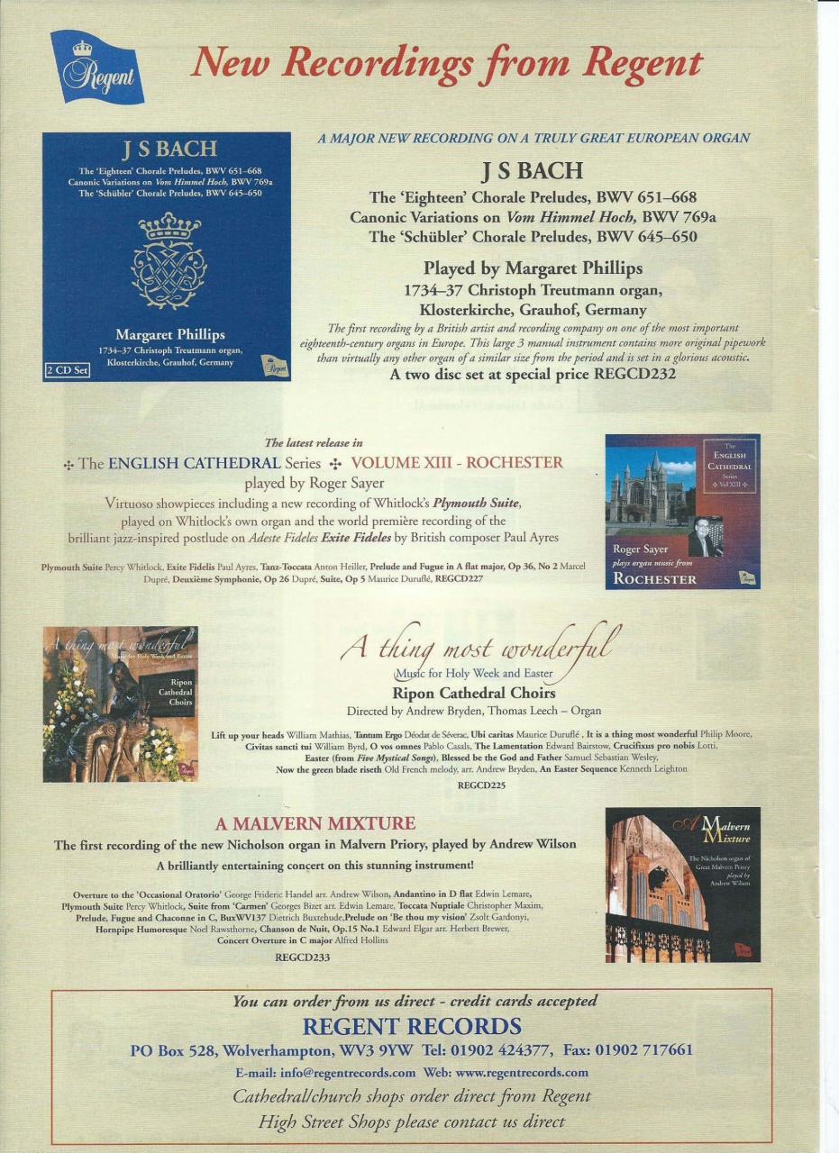Organists' Review Preview Pages