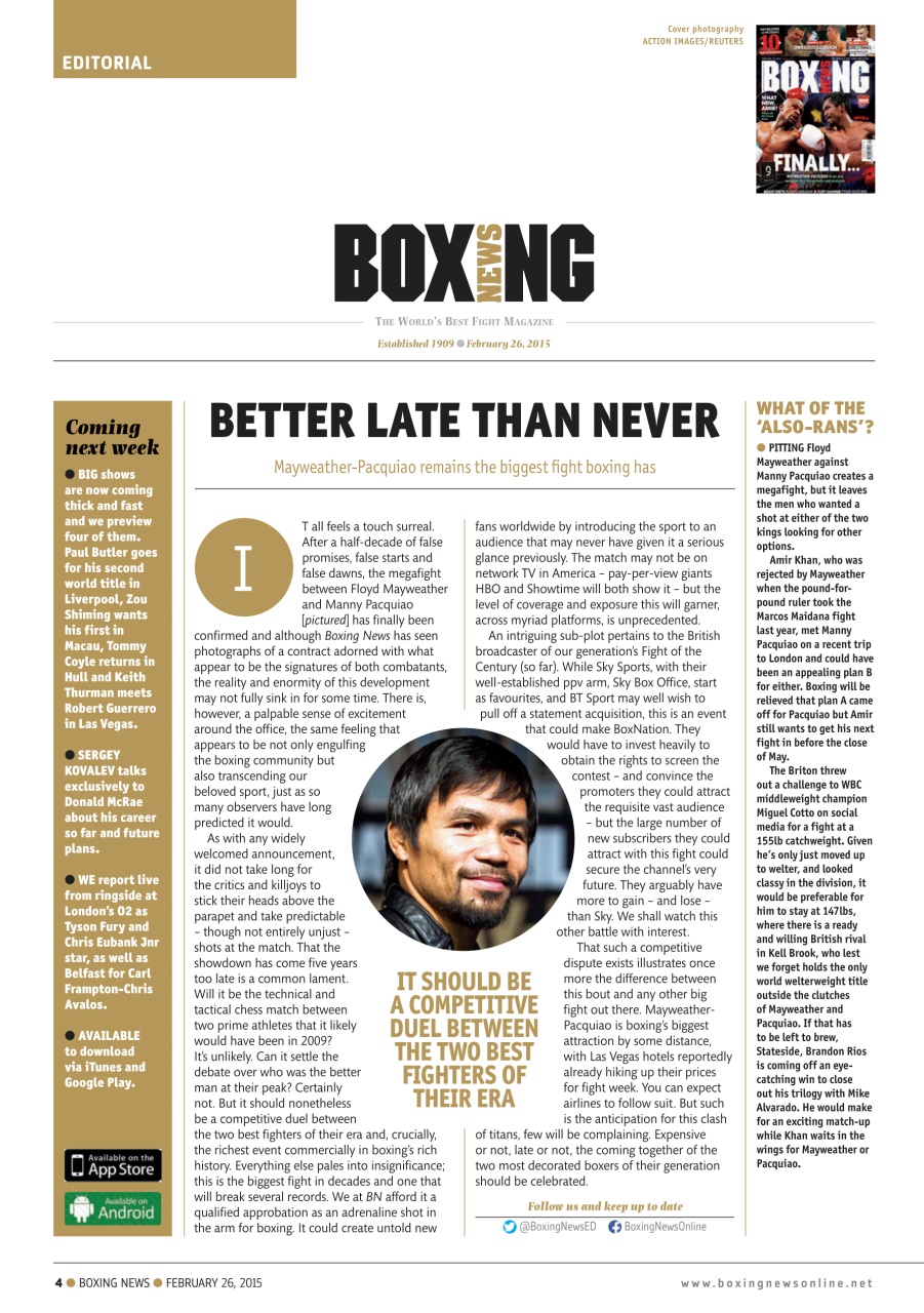 Boxing News Preview Pages