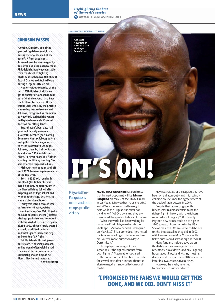 Boxing News Preview Pages