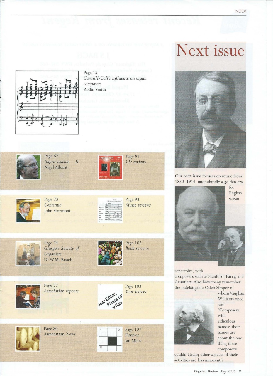 Organists' Review Preview Pages