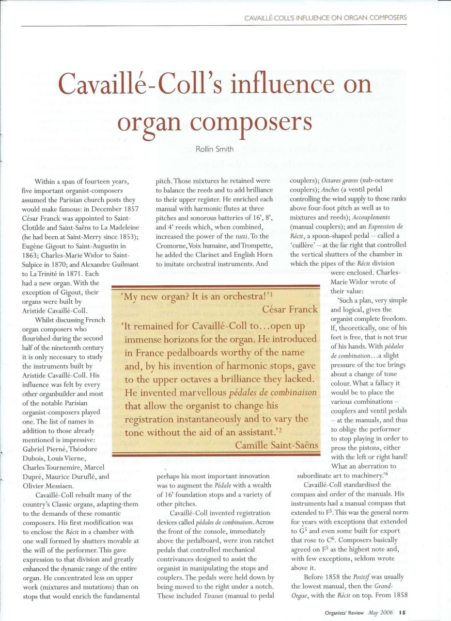 Organists' Review Preview Pages