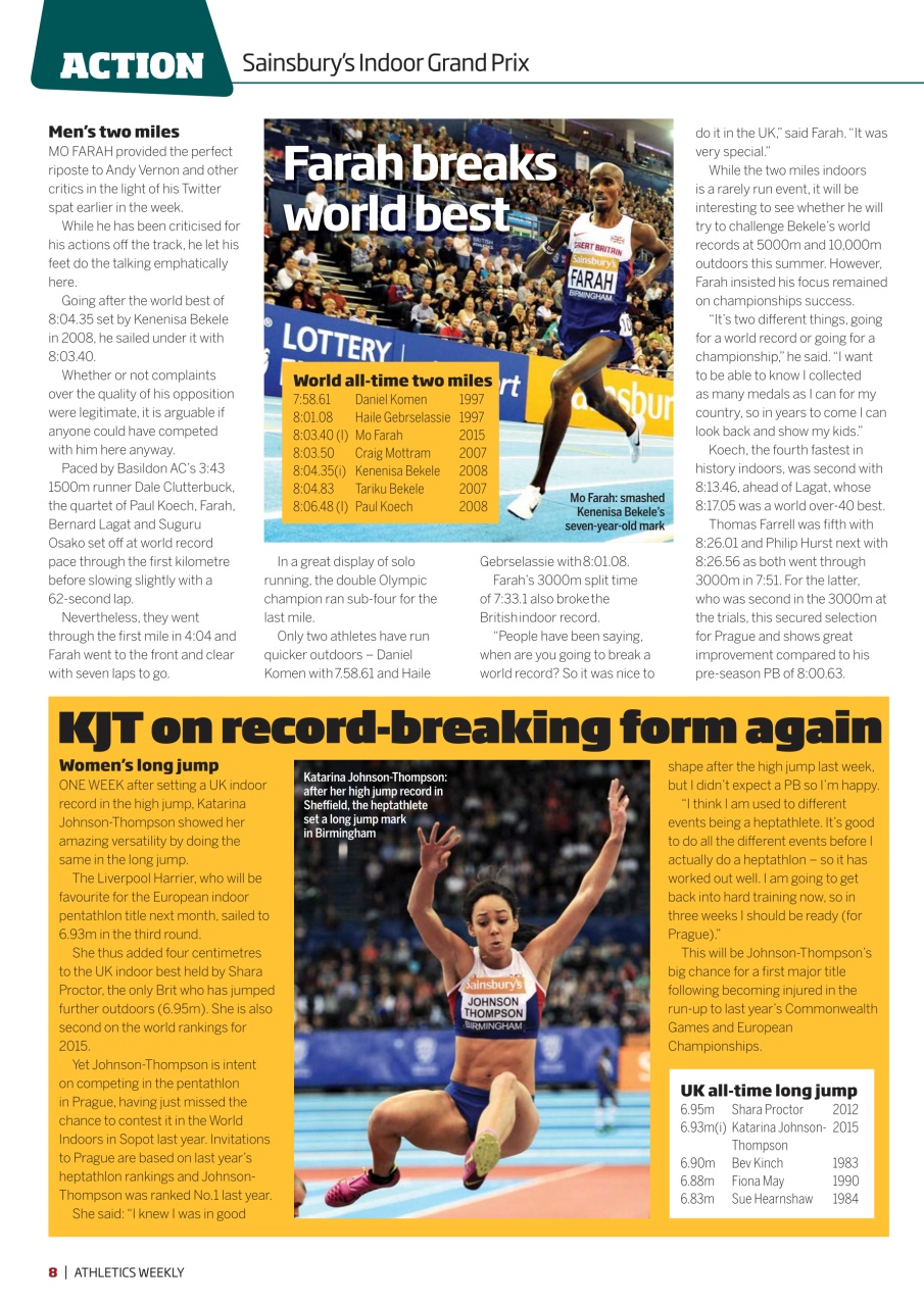 AW – Athletics Weekly Magazine Preview Pages