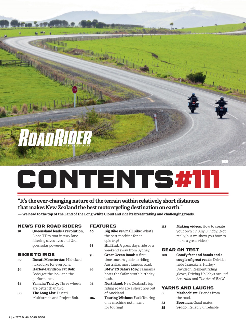 Australian Road Rider Preview Pages