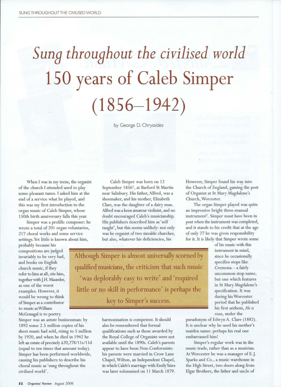 Organists' Review Preview Pages