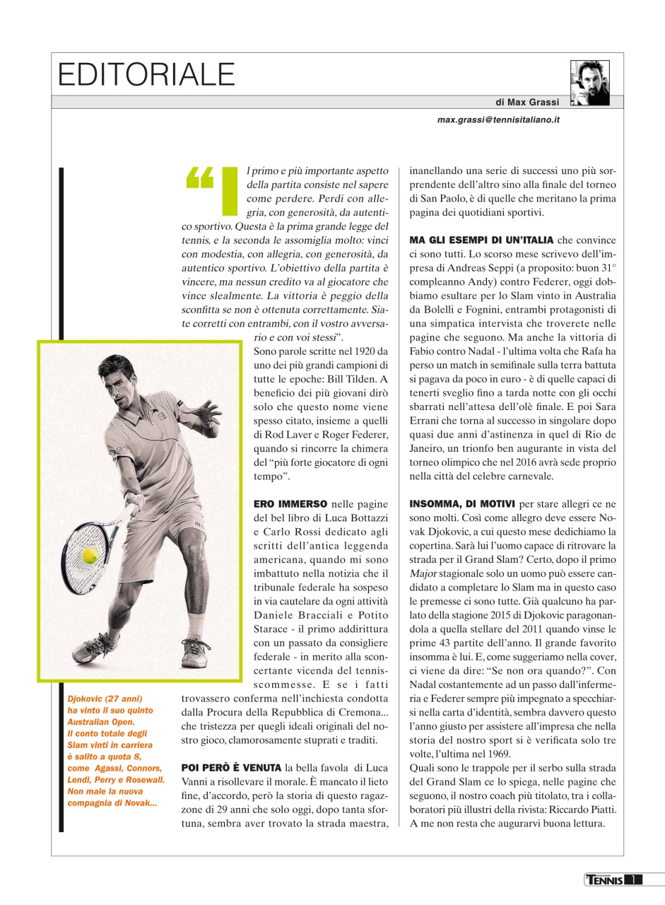 Il Tennis Italiano Preview Pages