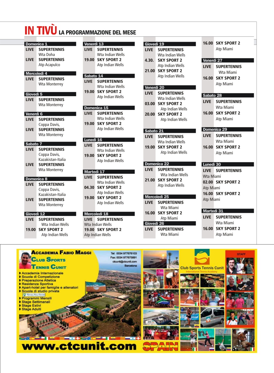 Il Tennis Italiano Preview Pages