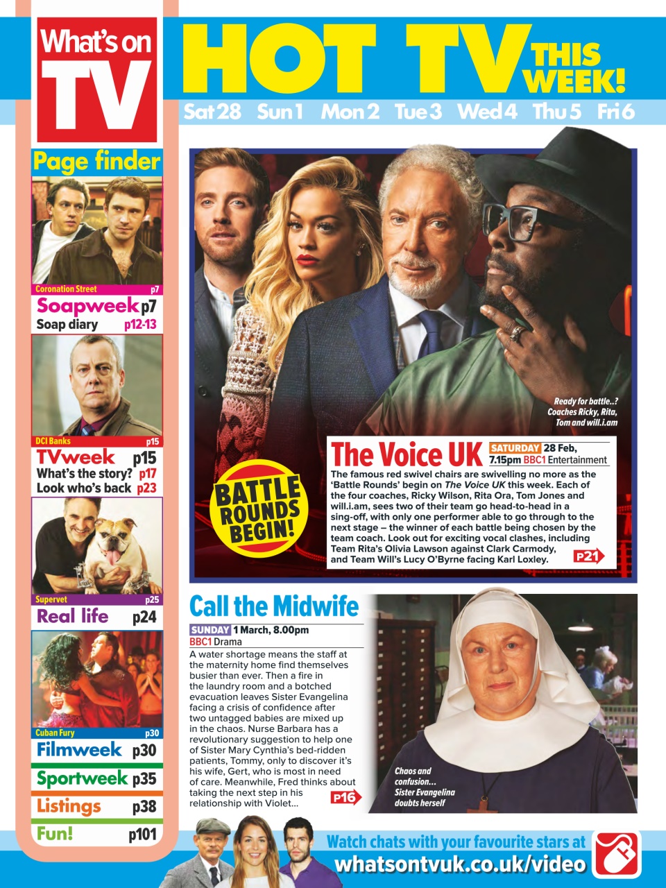 What's on TV Preview Pages