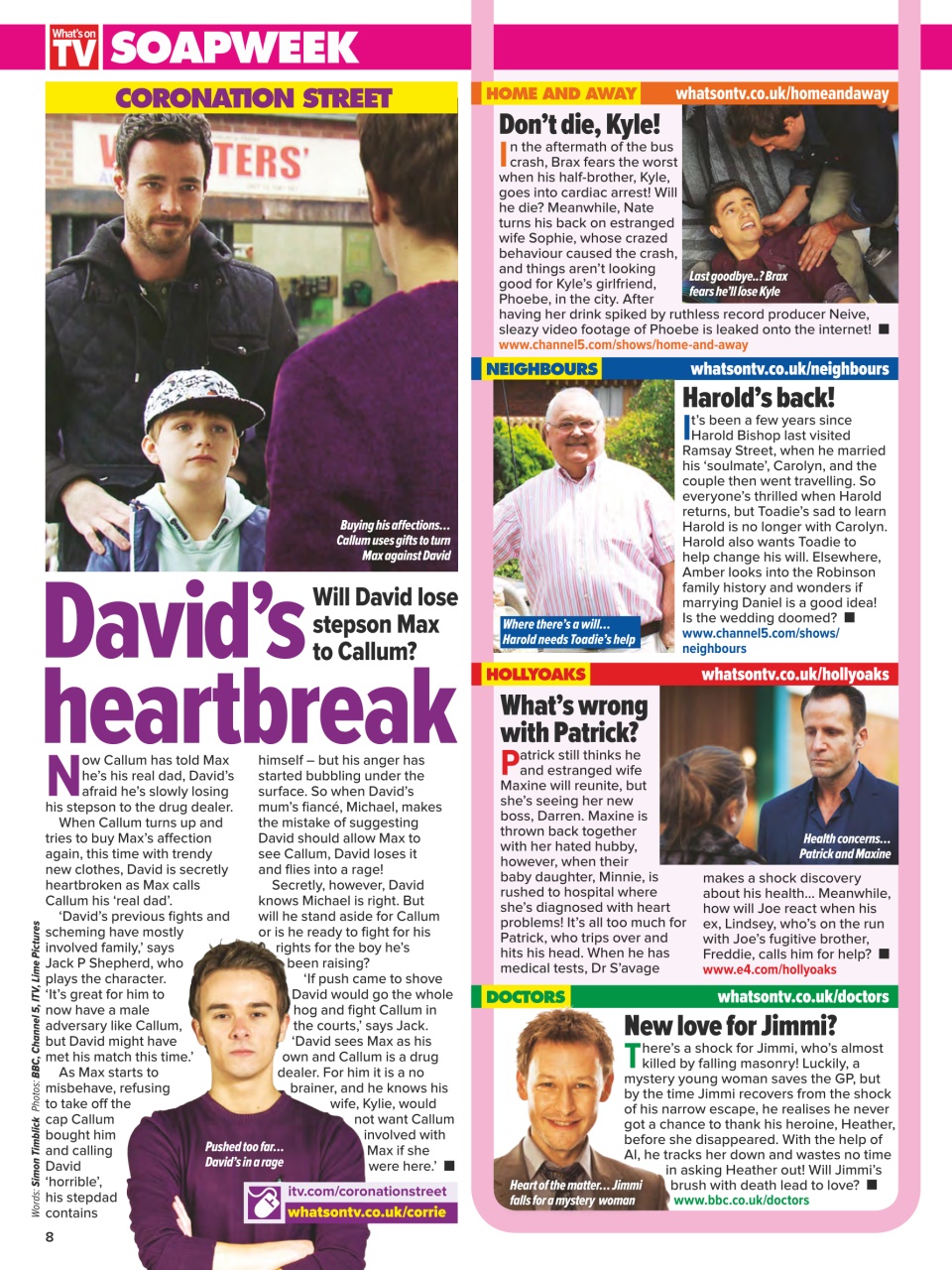 What's on TV Preview Pages