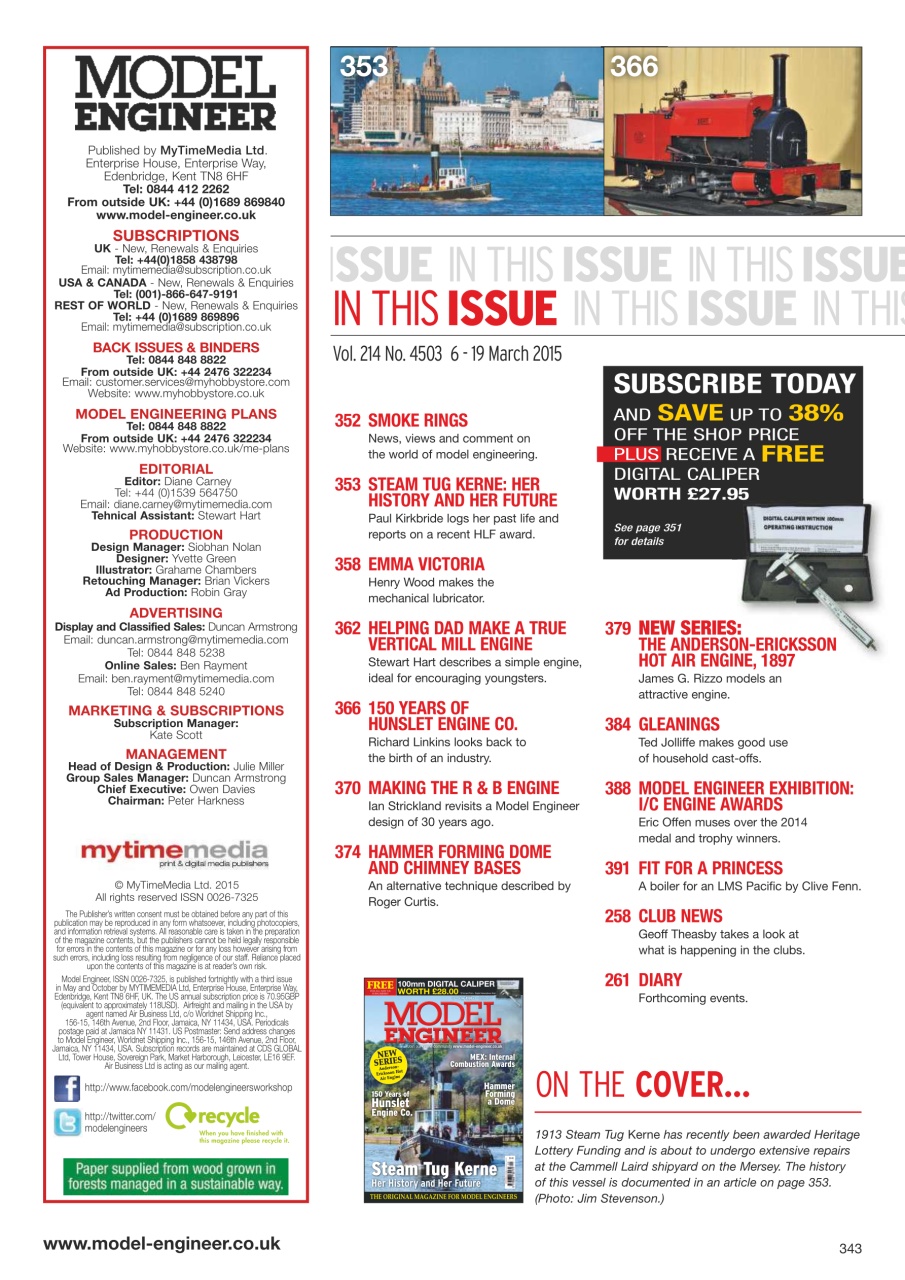 Model Engineer Preview Pages