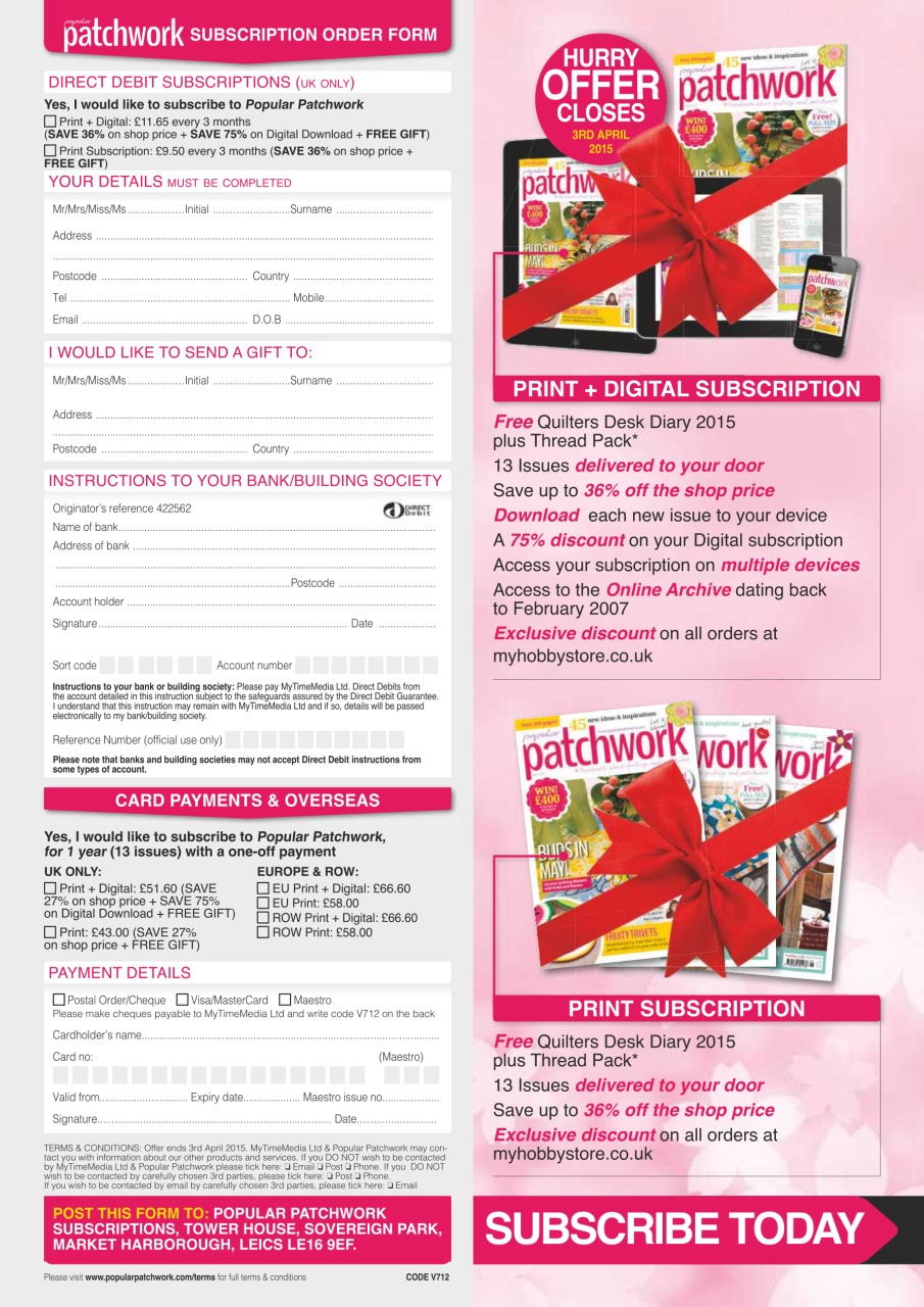 Popular Patchwork Magazine Preview Pages