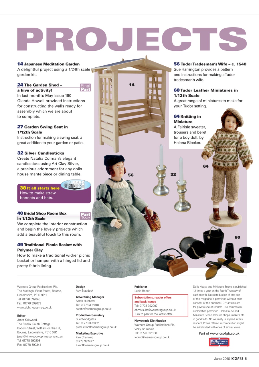 Dolls House and Miniature Scene Preview Pages