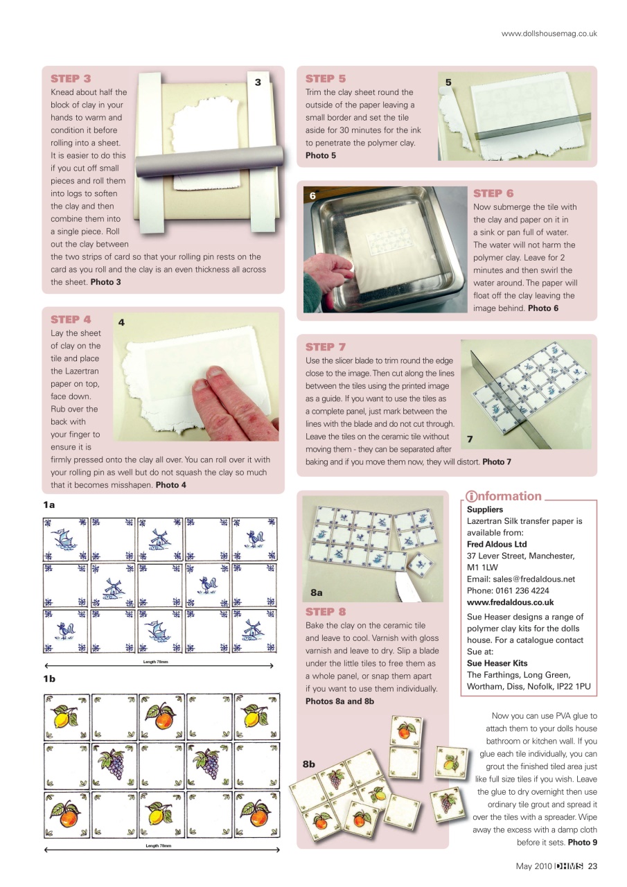 Dolls House and Miniature Scene Preview Pages