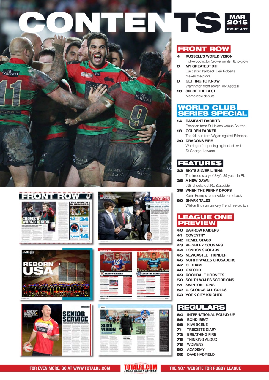 Rugby League World Preview Pages