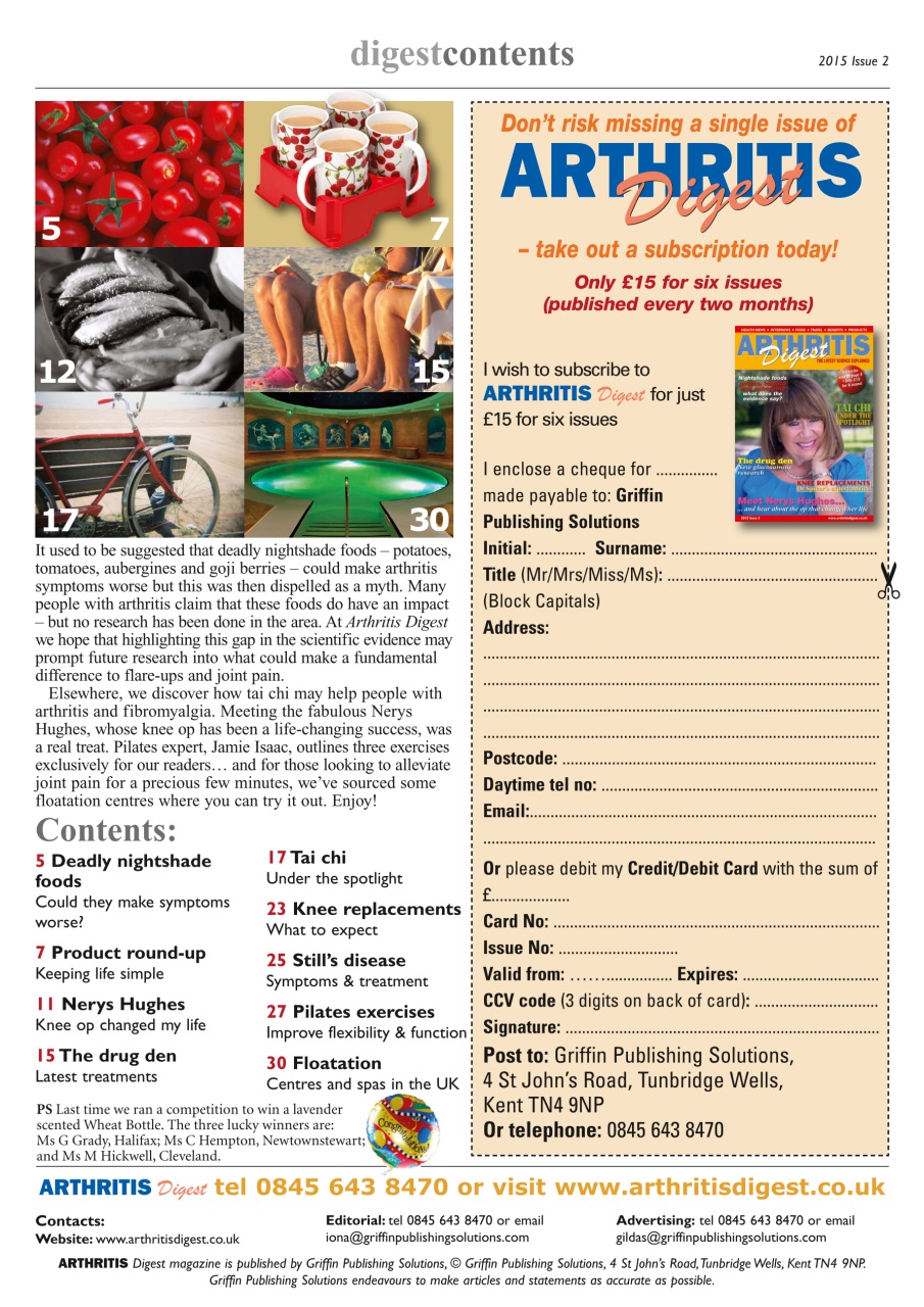 Arthritis Digest Preview Pages