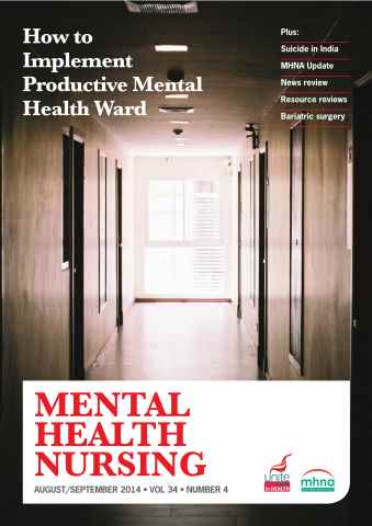 Mental Health Nursing issue Mental Health Nursing AugustSeptember 2014