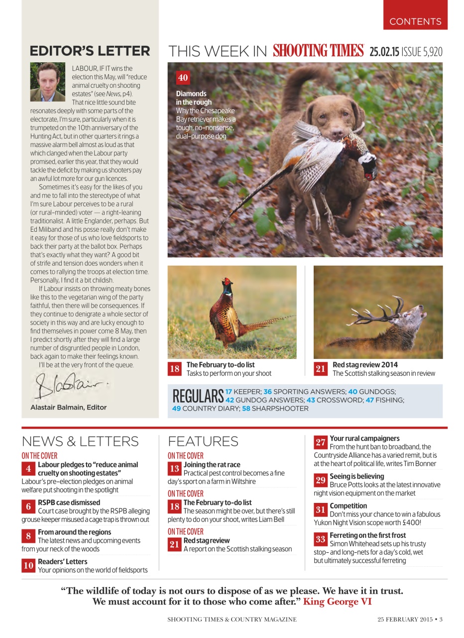 Shooting Times & Country Preview Pages