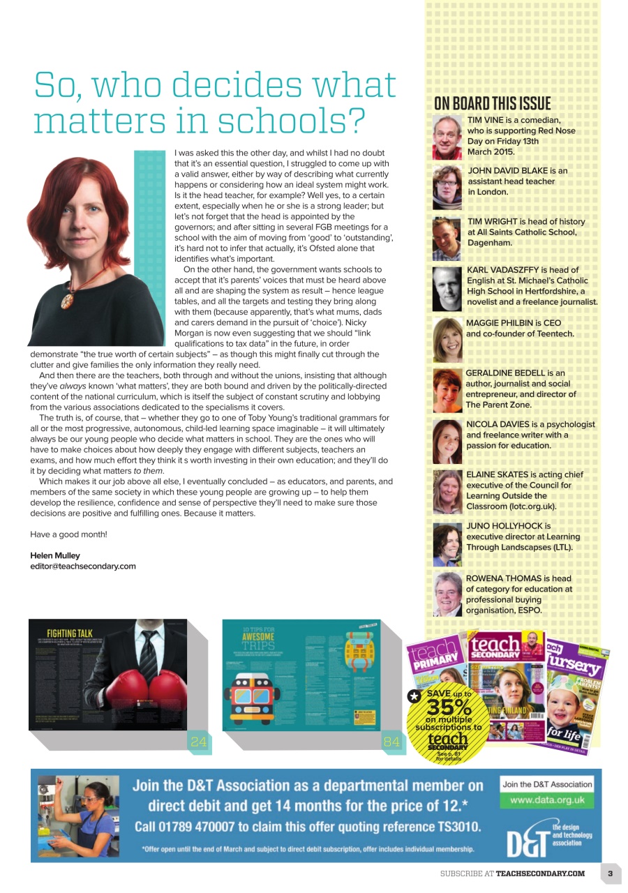 Teach Secondary Preview Pages