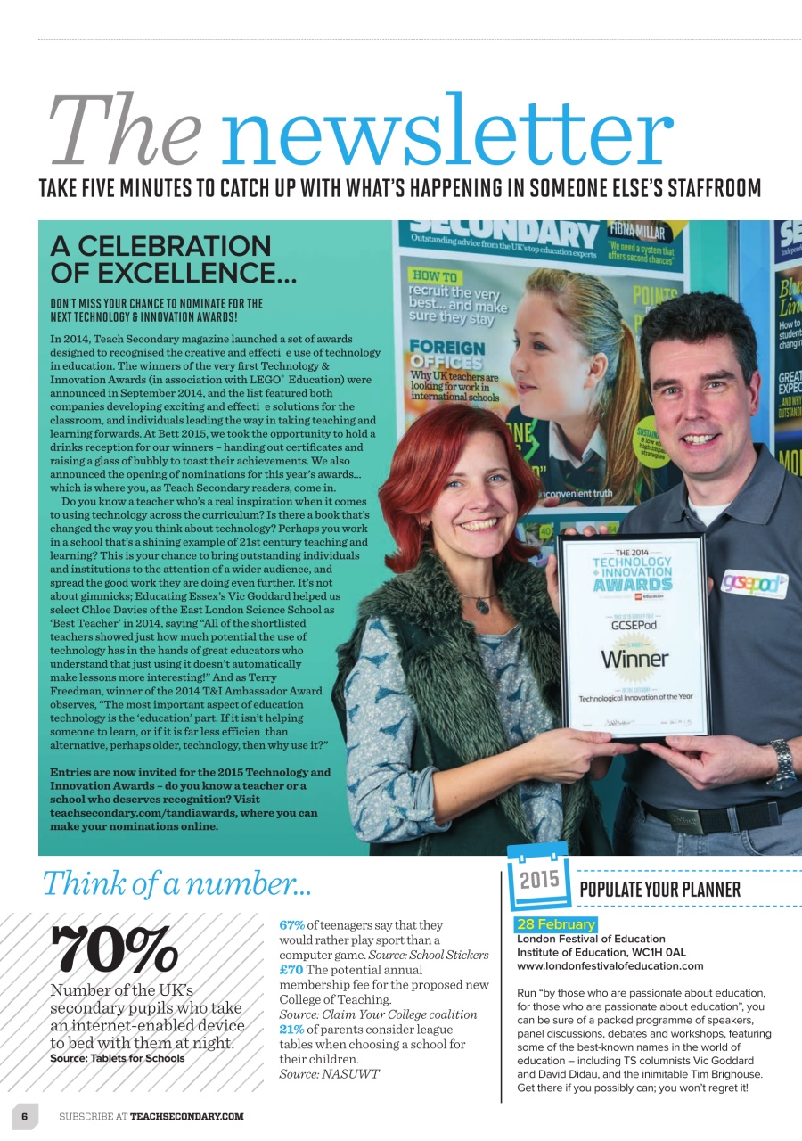 Teach Secondary Preview Pages