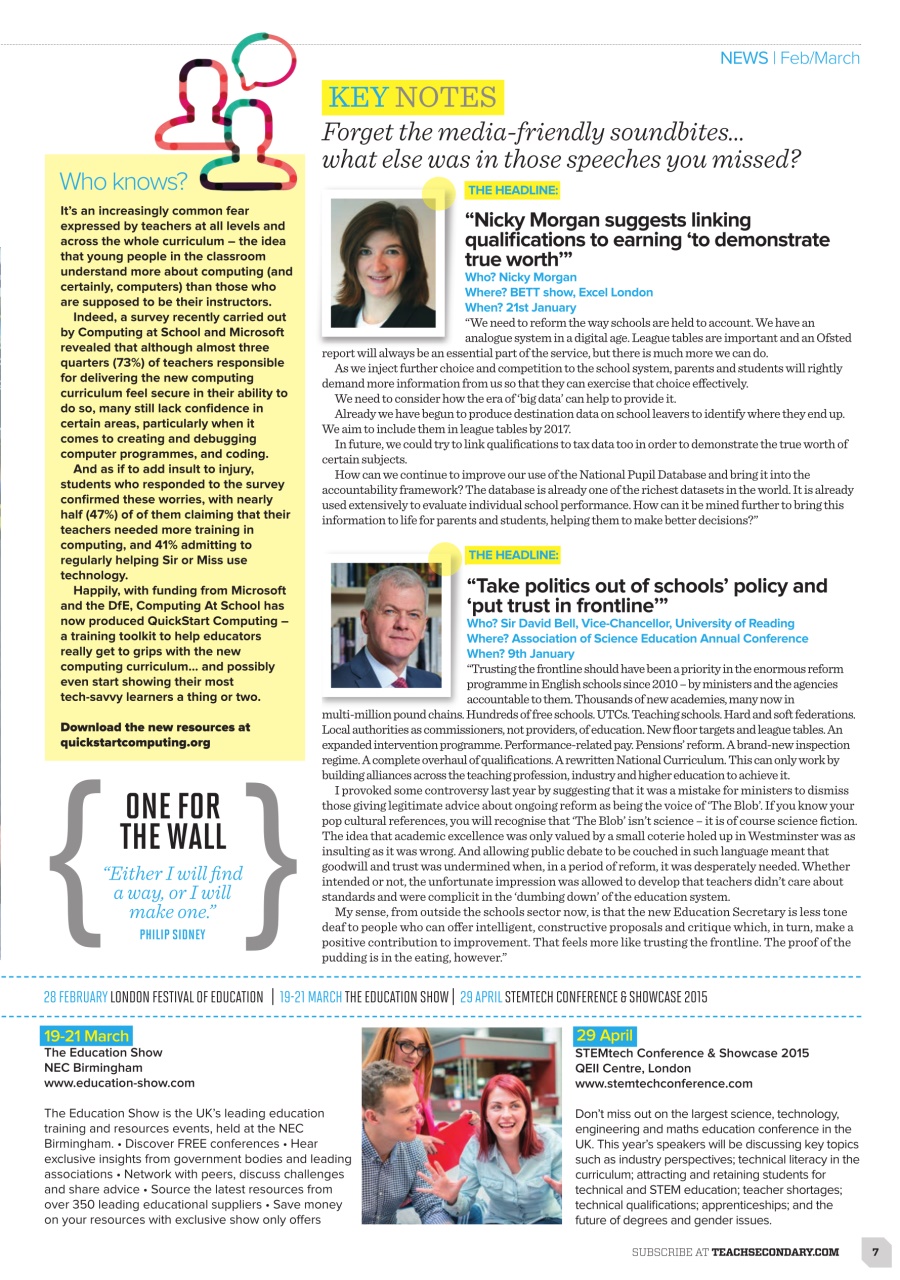 Teach Secondary Preview Pages