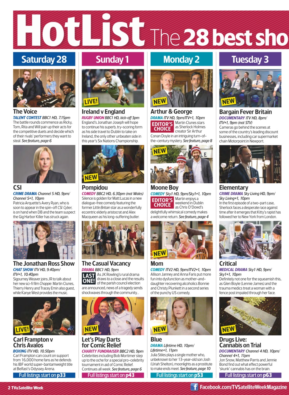 TV & Satellite Week Preview Pages