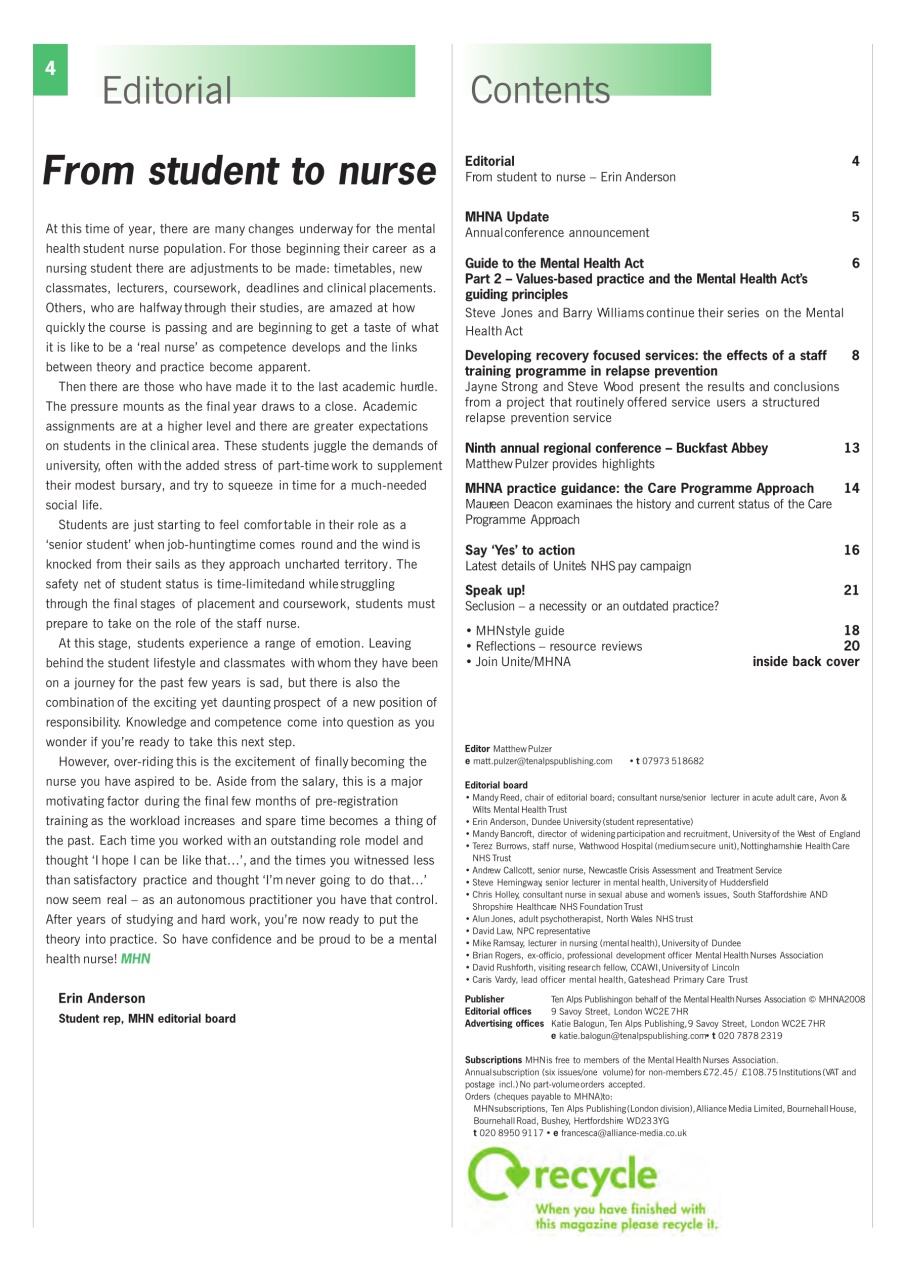 Mental Health Nursing Preview Pages