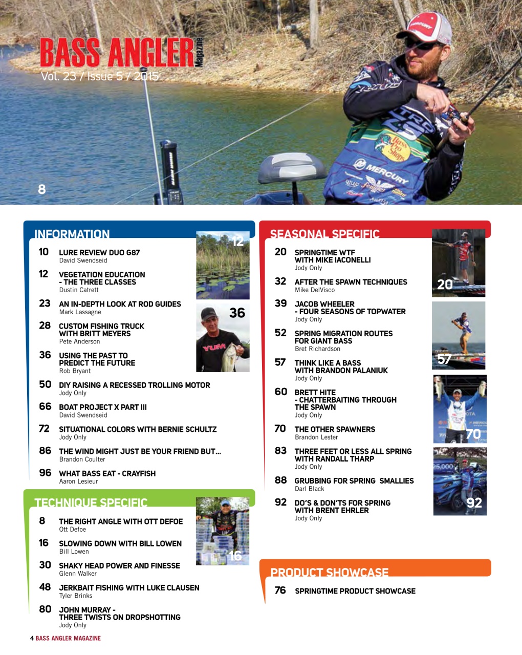 BASS ANGLER MAGAZINE Preview Pages