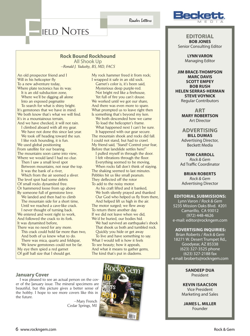 Rock&Gem Magazine Preview Pages