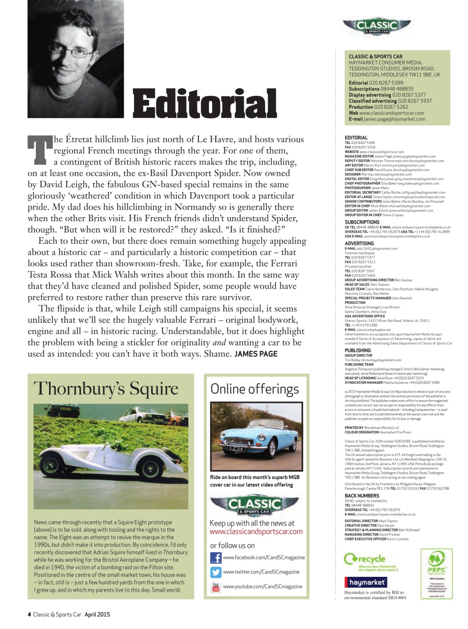 Classic & Sports Car Preview Pages