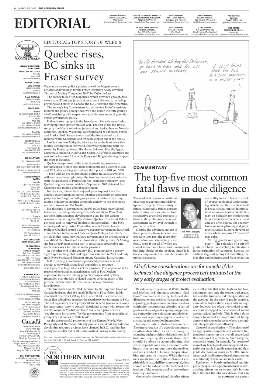 The Northern Miner Preview Pages