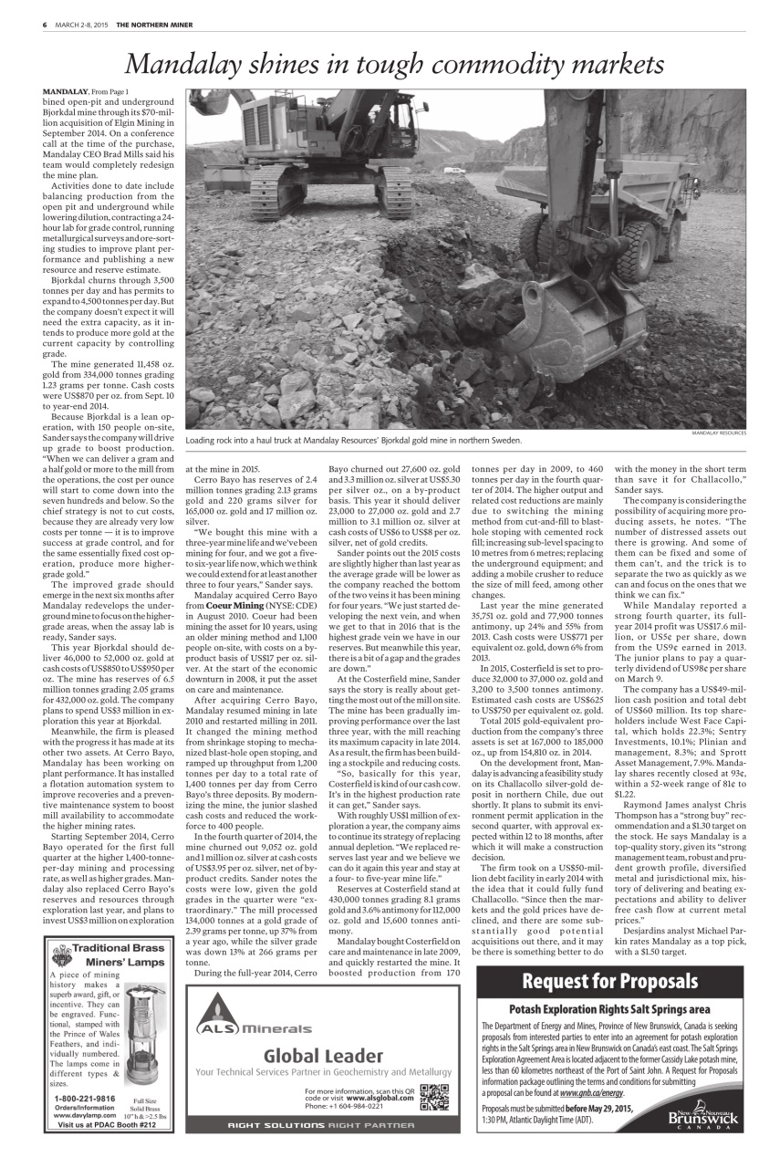 The Northern Miner Preview Pages