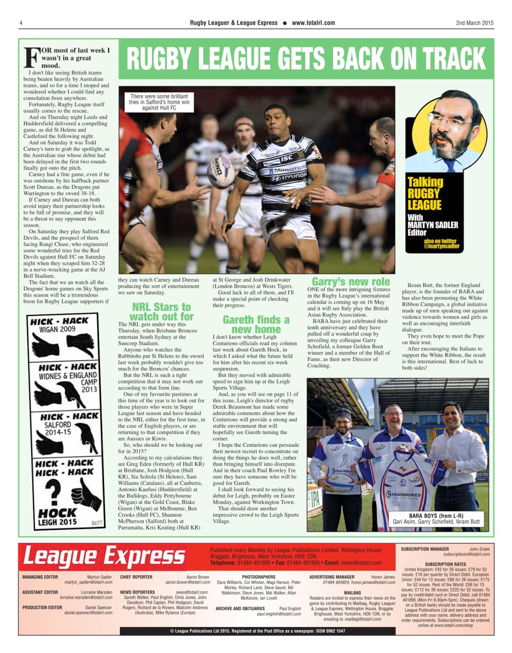 League Express Preview Pages