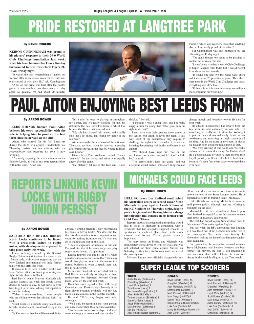 League Express Preview Pages